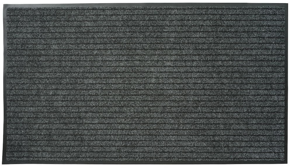 Antrasiitinharmaa suorakulmainen kuramatto uritetulla pinnalla.