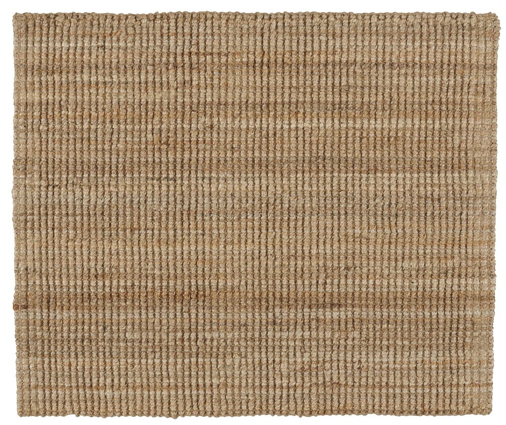 Käsin kudottu juuttinen ovimatto luonnollisella värivaihtelulla.