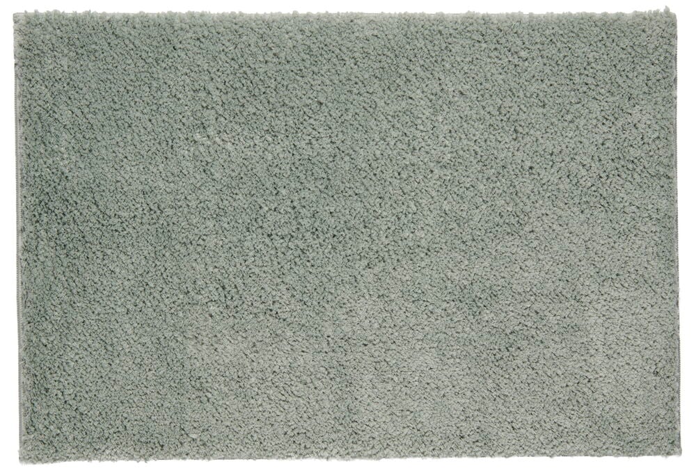 Lys grønn Silky badematte i polyester, 60x90 cm.