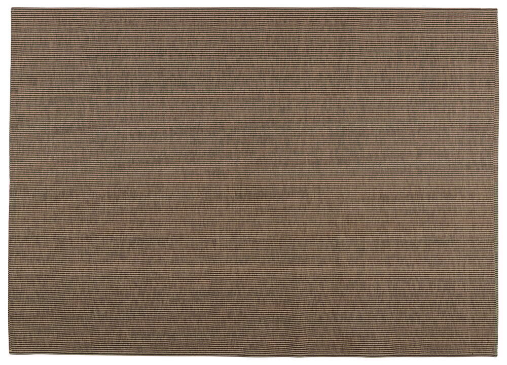 En brun bastmatta i rektangulär form.