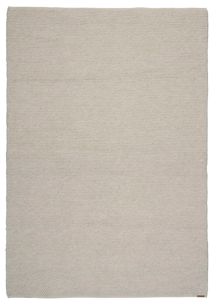 Ein naturfarbener, rechteckiger Teppich aus Wollgemisch mit strukturierter Webart, 160x230 cm.