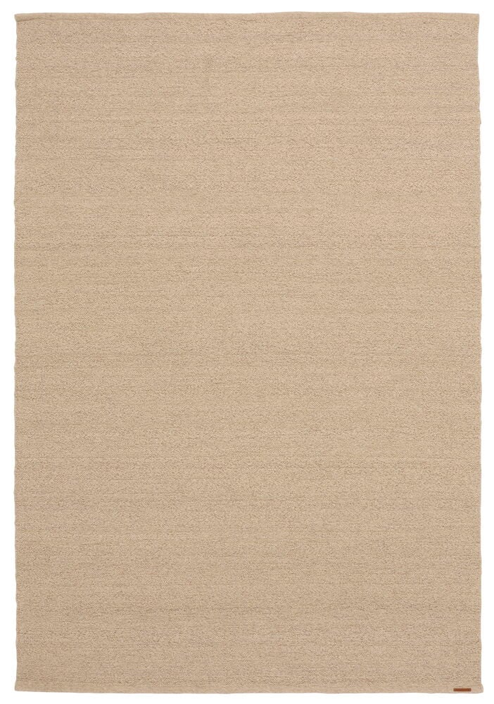 Beige Elsaform Bonnie matta i ullblandning, rektangulär, med synlig texturerad yta, uppifrån.