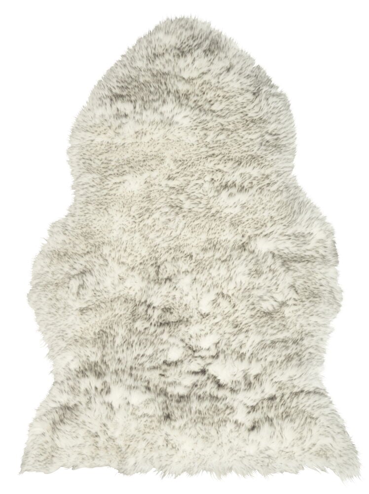 Konstgjord multifärgad fäll med mjuk och fluffig yta.