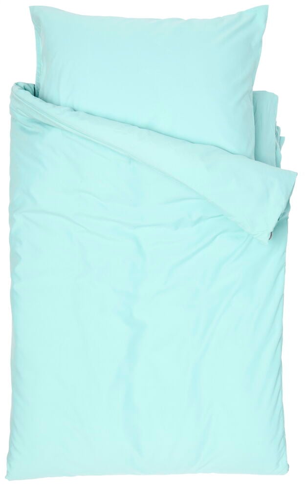 Pastellinvihreä pussilakanasetti polyesteristä tyynyliinalla.