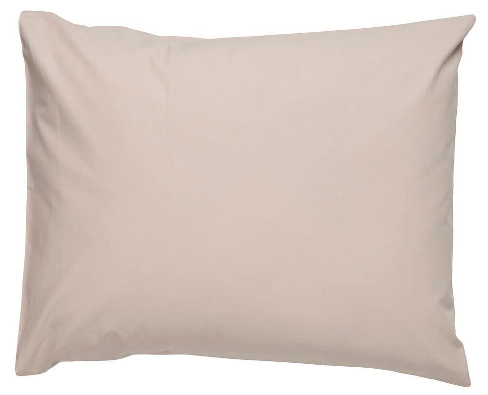 Ett beige örngott Eva 50x60 cm i bomull, visat platt.