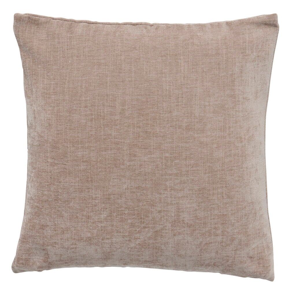 Ett fyrkantigt Kuddfodral Vintage Beige Polyester, för innerkudde 50x50 cm, visar en vävd textur.