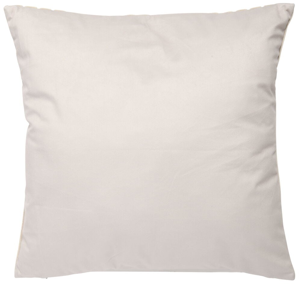 Beiger Kissenbezug aus Polyester-Samt ohne sichtbares Muster.
