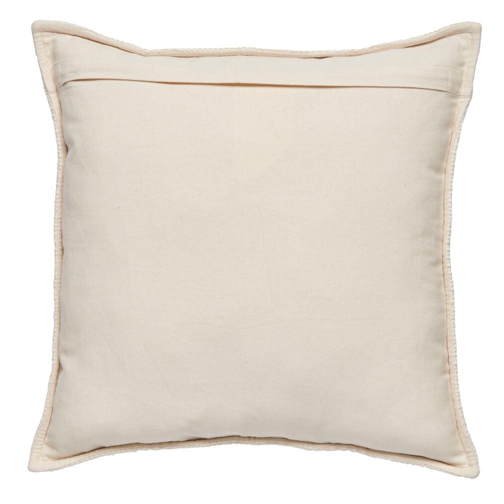 Naturfärgat kuddfodral i bomull med dold dragkedja.