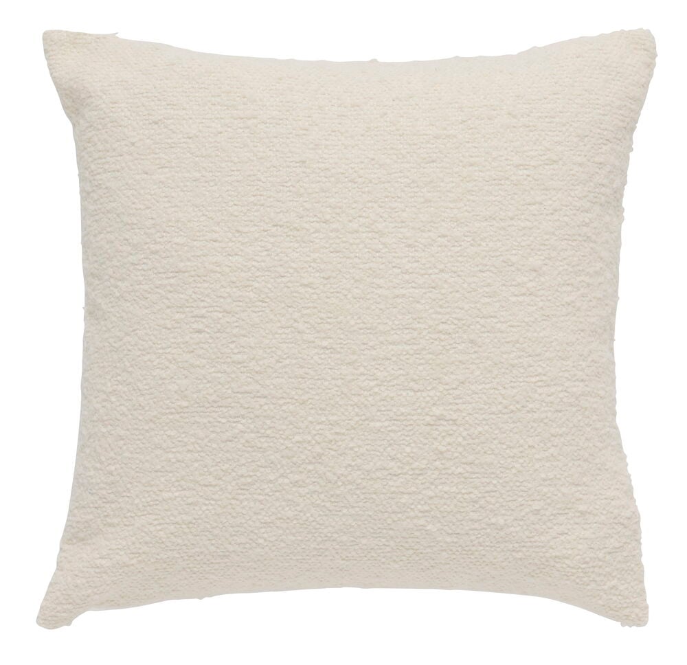 Kissenbezug Bonnie Off-white aus texturiertem Polyestergewebe, passend für ein 50x50 cm Kissen.