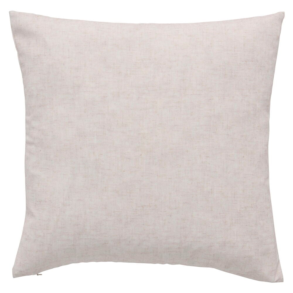 Putetrekk Flora Natur Polyester, et lyst beige kvadratisk trekk til innerpute 50x50 cm med stofftekstur.