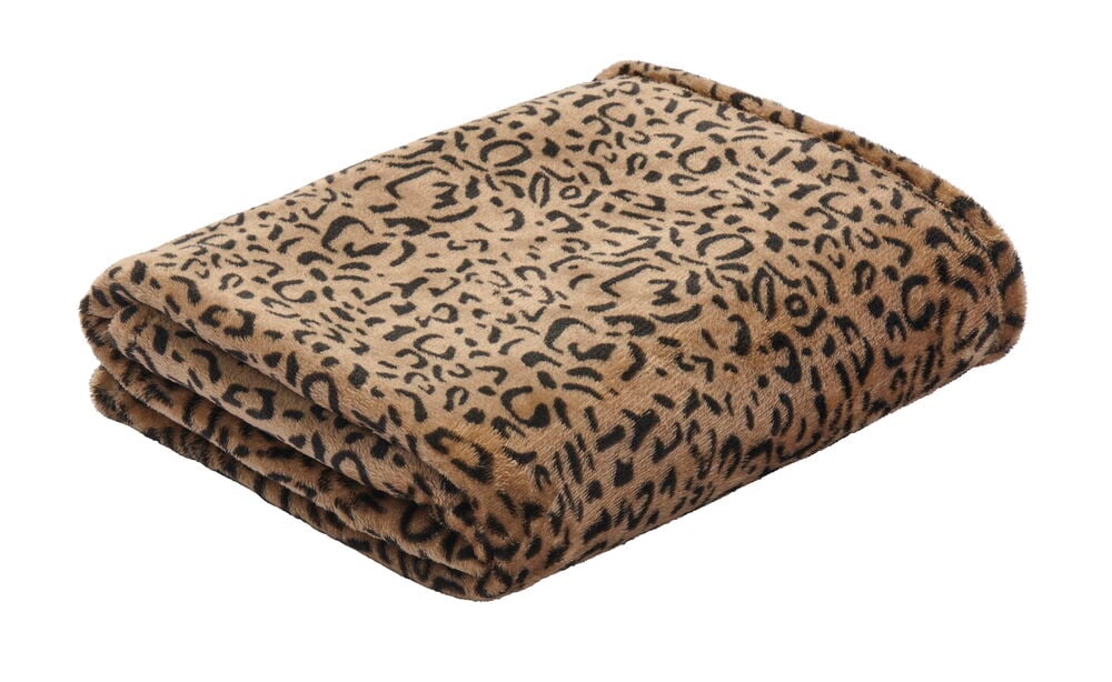 En tung brun og svart filt med mønster.