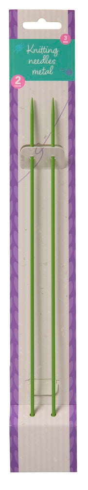 Två gröna stickor i förpackning.