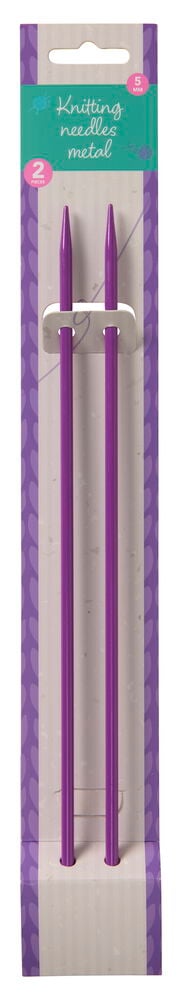 Lila stickor i metallförpackning med två stycken.