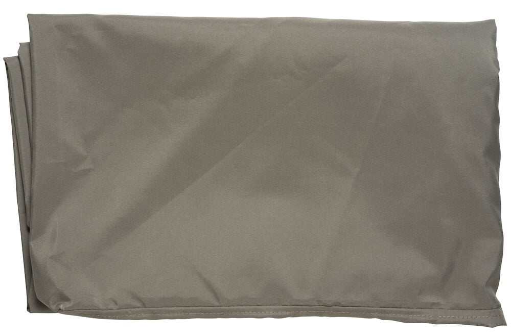 Vikt ljusgrått överdrag i polyester för utomhusmöbler.