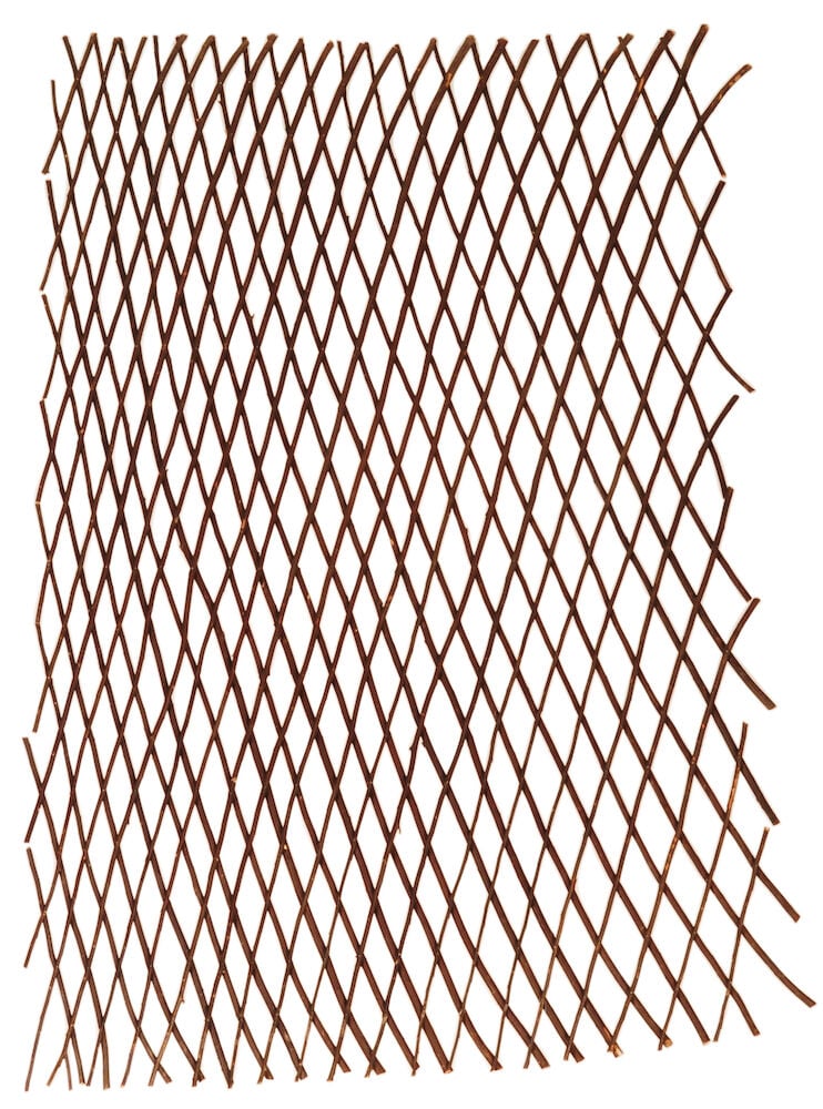 Faltbare Spalier aus natürlichem Weidenholz für den Garten.