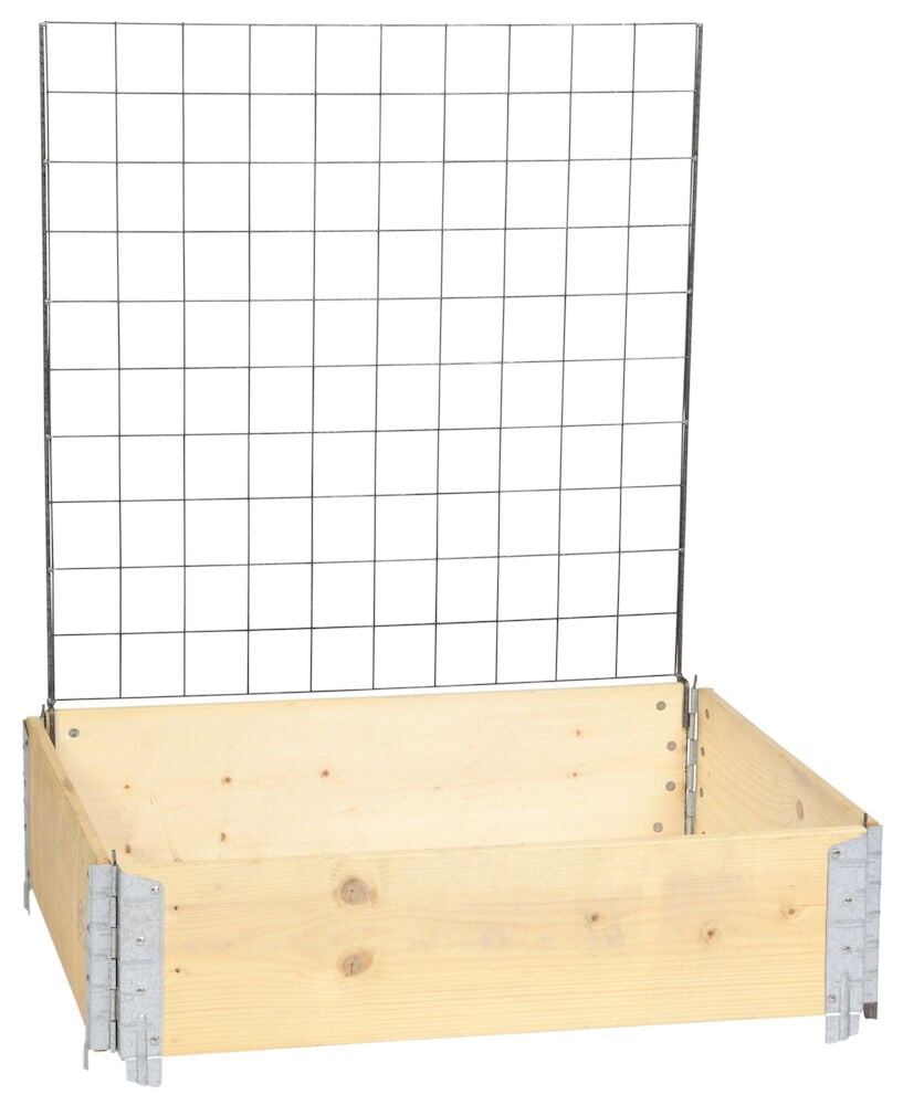 Spaljé i råjärn monterad på pallkrage.