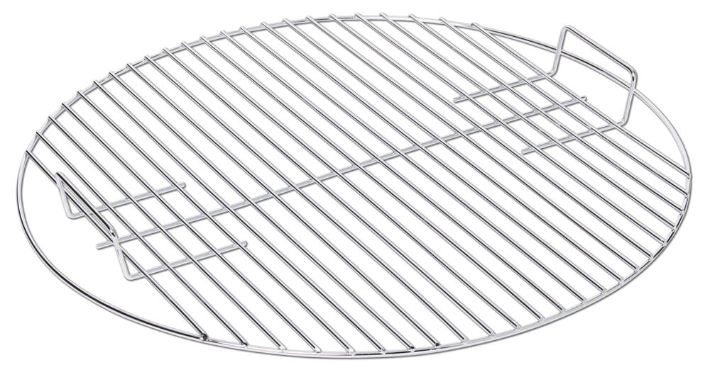 Pyöreä metalliritilä grilliin sivukahvoilla.