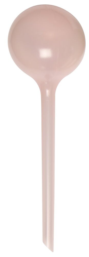Rosa Bewässerungskugel aus Glas für Pflanzen.
