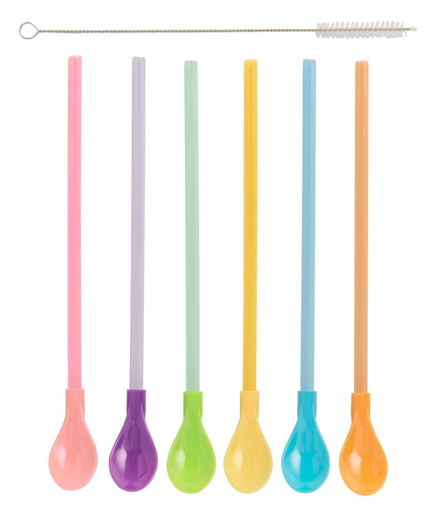 Sugrör med sked - 1