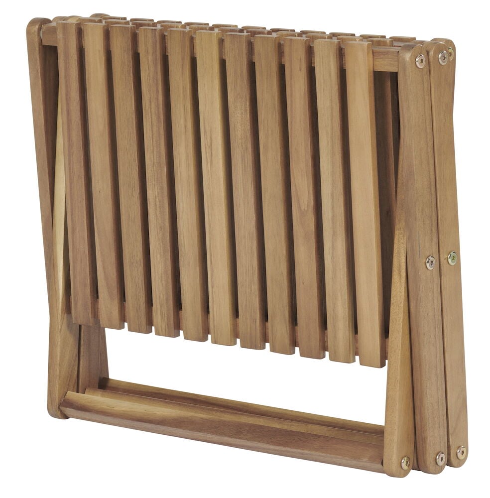 Taitettava hylly akaasiapuusta luonnonvärisenä.