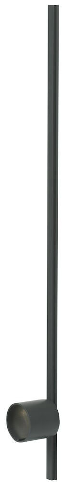 Grauer Aluminiumhalter mit schmalem und langem Design.