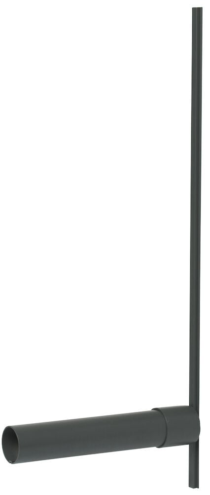 Grå hållare i aluminium med avlång ram.