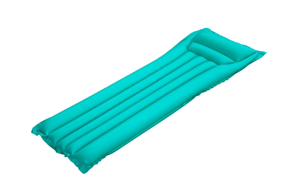 Turkos uppblåsbar vattenleksak Lilo 183 x 69 cm med räfflad yta och en upphöjd kudde.