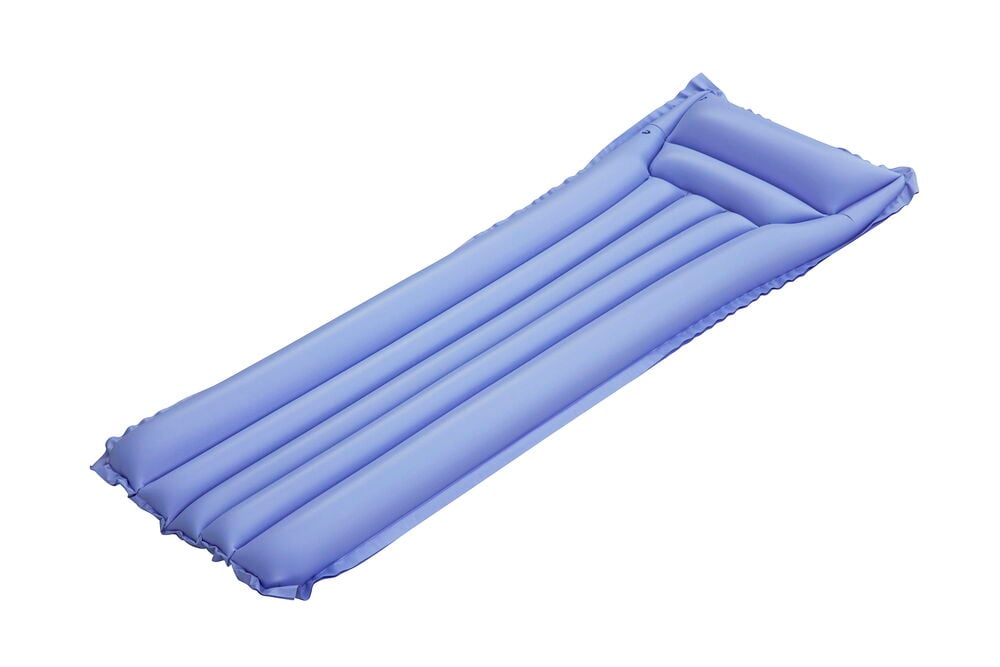 Ljusblå Uppblåsbar vattenleksak Lilo 183 x 69 cm med räfflad yta och upphöjt nackstöd.