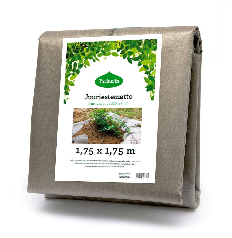 Painokangassuoja puutarhaan, 1,75 x 1,75 metriä.