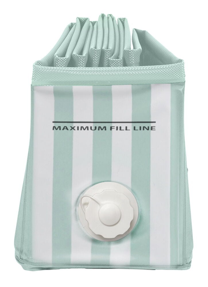 Hopvikt randig hundpool i blått och vitt.