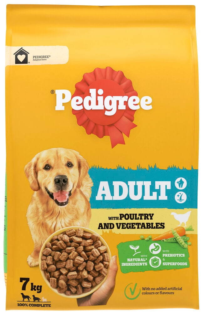 Torrfoder, hund Pedigree