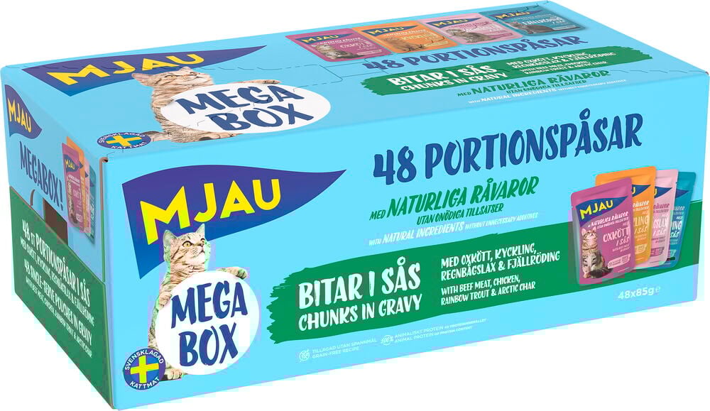 Våtfoder, katt Mjau