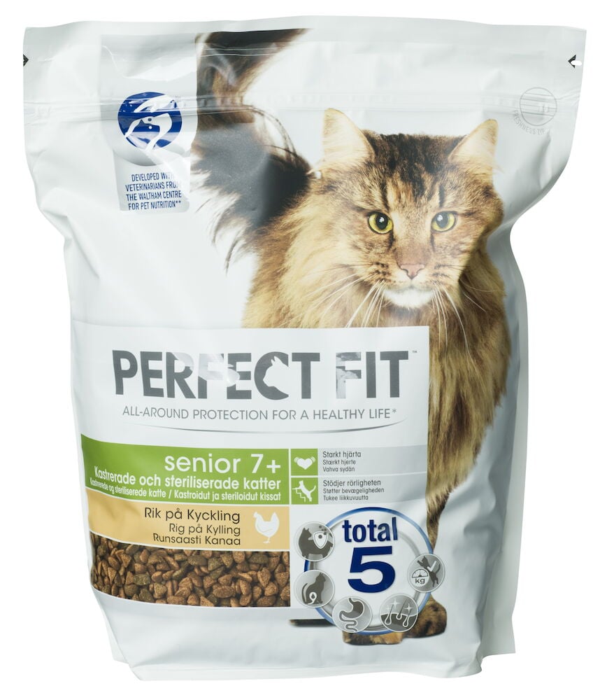 Perfect Fit senior kana kissanruoka pussi 1,4 kg.