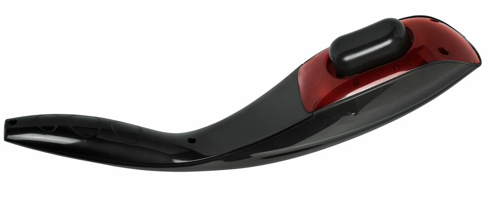 Svart premium massageapparat med flera hastighetsinställningar.