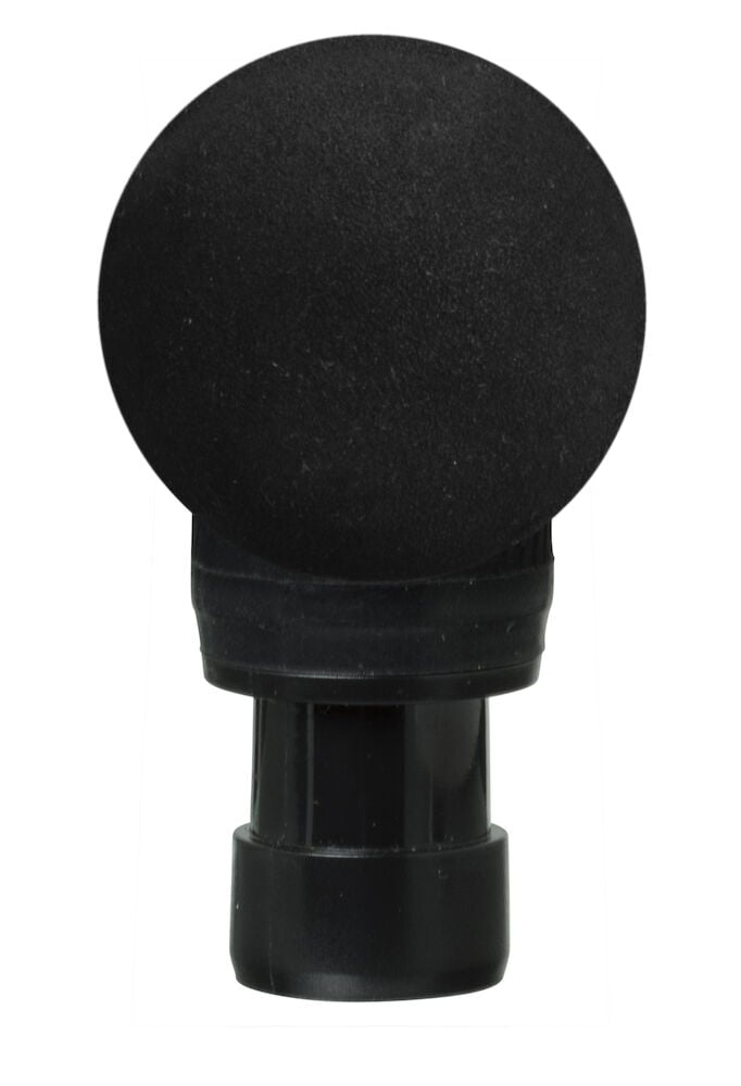 Schwarzer runder Massagekopf für Massagepistole Mini.