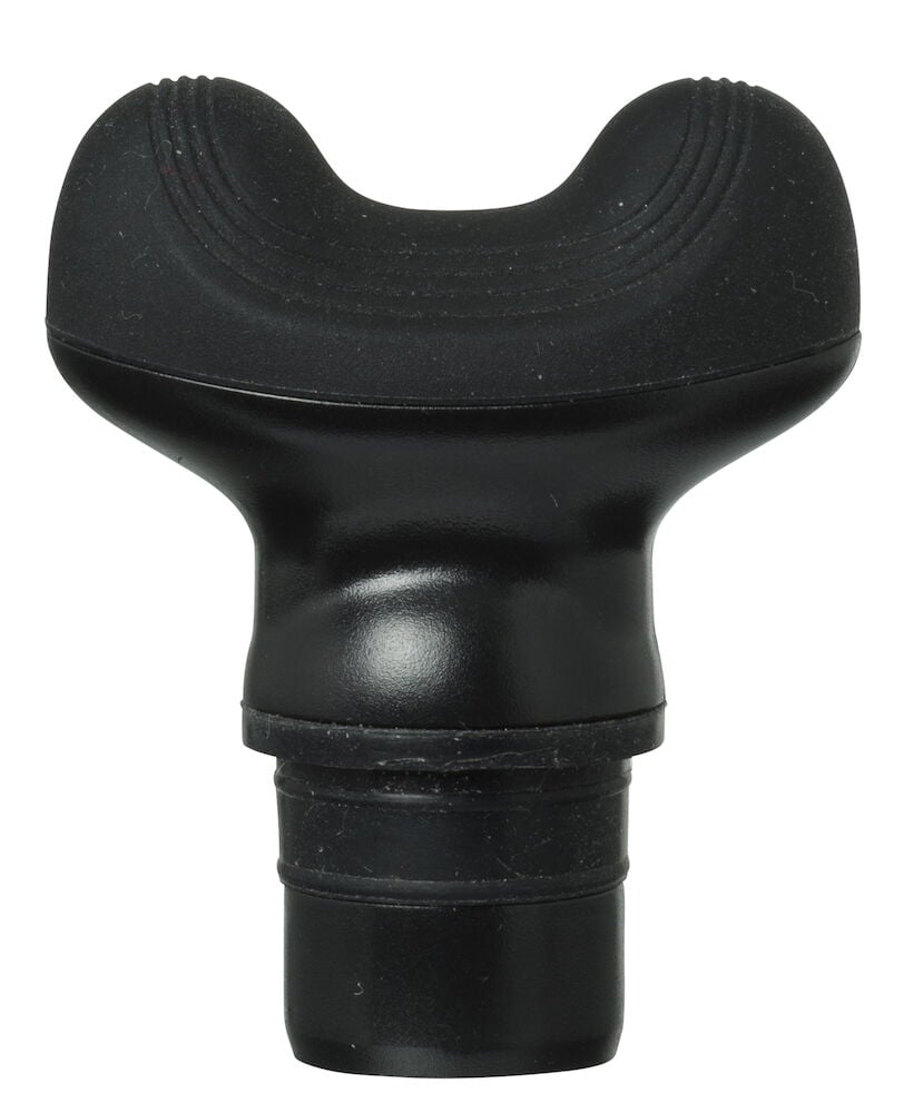 Schwarzer austauschbarer Massagekopf für Massagepistole.