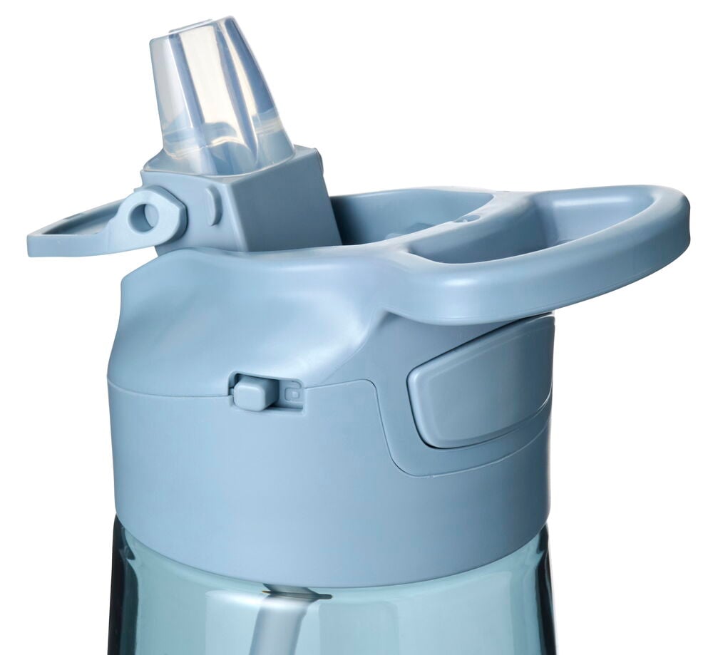 Blå Vattenflaska 300 ml Ecozen BPA-fri för barn, med ljusblått lock och pip.