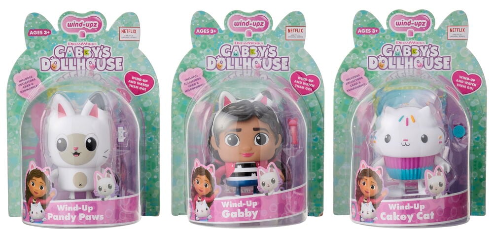 Figur Gabby's dollhous 10 cm Uppdragbar, olika varianter: Pandy Paws, Gabby och Cakey Cat.