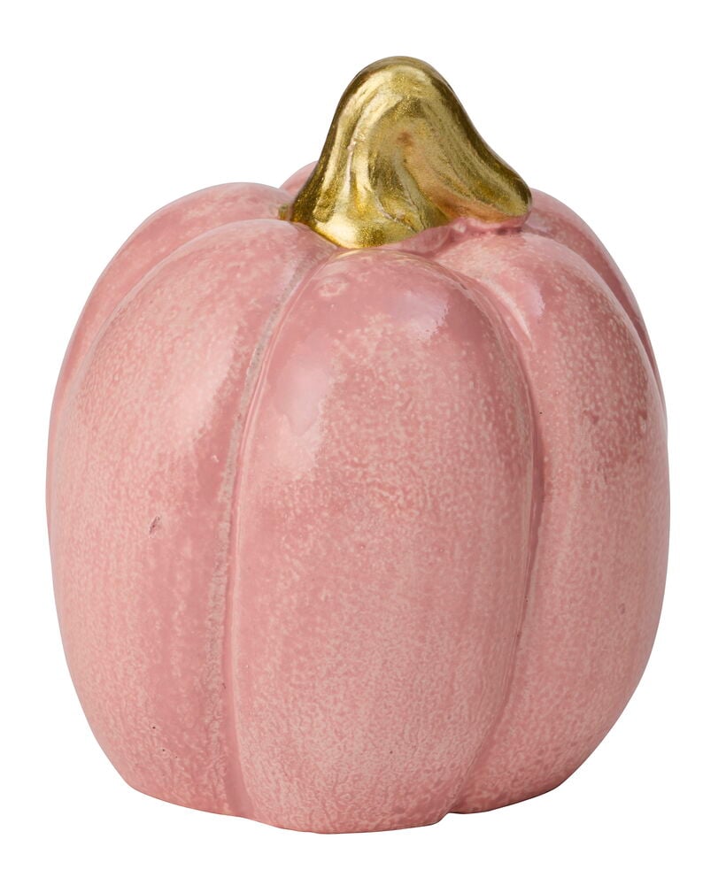 Et 5-7 cm Betong Gresskar i prikket rosa med en metallisk gullfarget stilk.