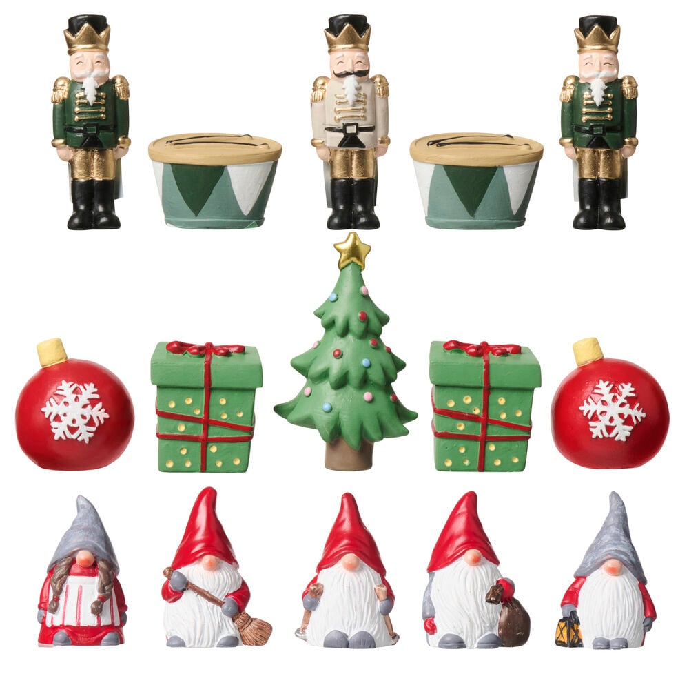 Dekorasjonssett til adventsstake