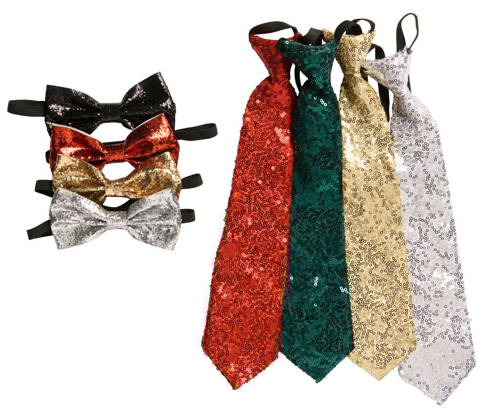 Weihnachtliche Pailletten-Accessoires