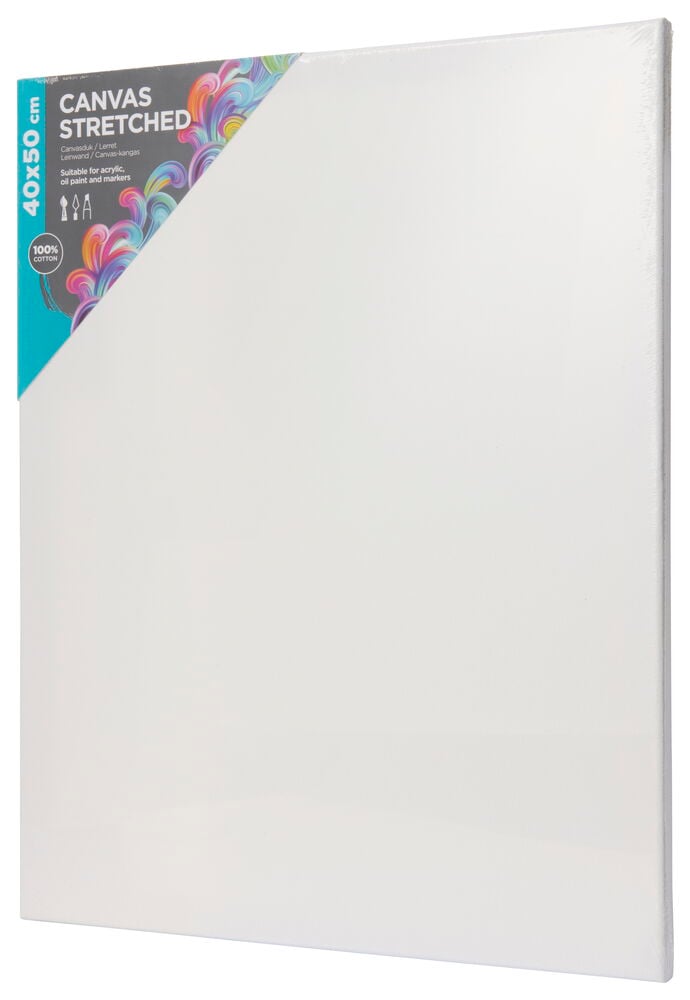 Weiße Leinwand auf Holzrahmen für Malerei.