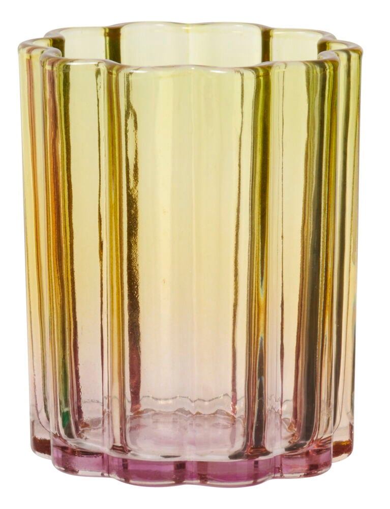 Lasinaluset orgaanisilla muodoilla ja vaihtelevilla väreillä.