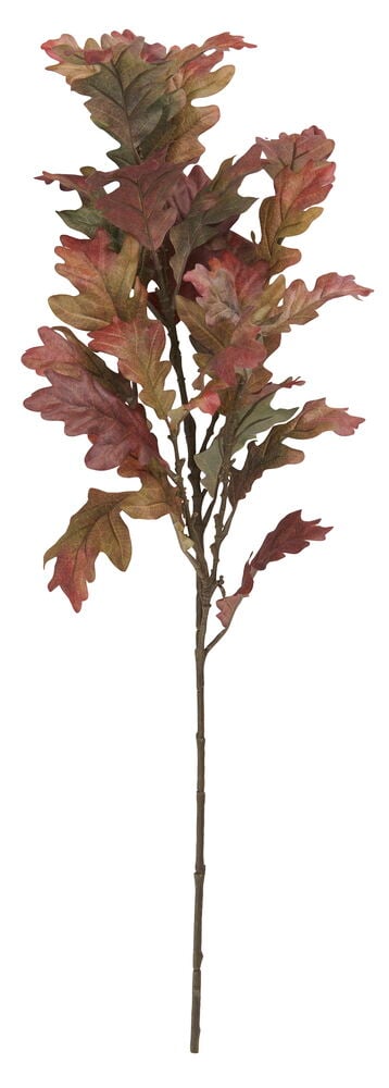 Oksa Tammenlehti 70 cm punaruskeilla ja vihreillä syyslehdillä tummanruskealla varrella.