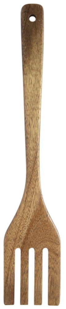 Trägaffel med fyra taggar av akacia.