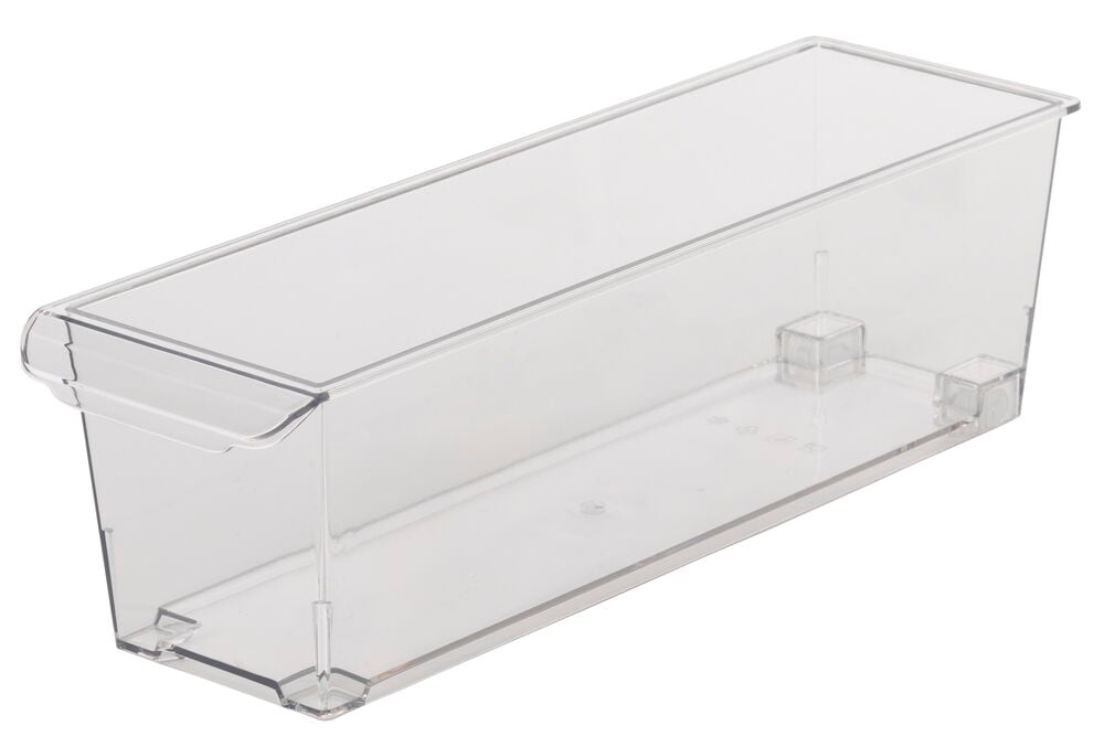 Transparente Aufbewahrungsbox mit Deckel für den Kühlschrank.