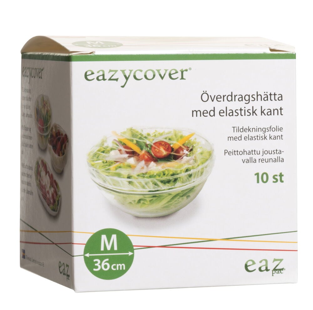 Hvit emballasje med overtrekkhette for boller.