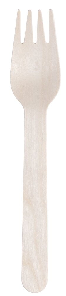 Puishaarukka, jossa on neljä piikkiä, valkoista taustaa vasten.