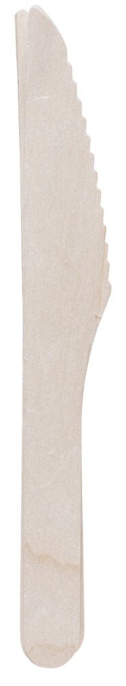 Kevytpuusta valmistettu puinen veitsellä.