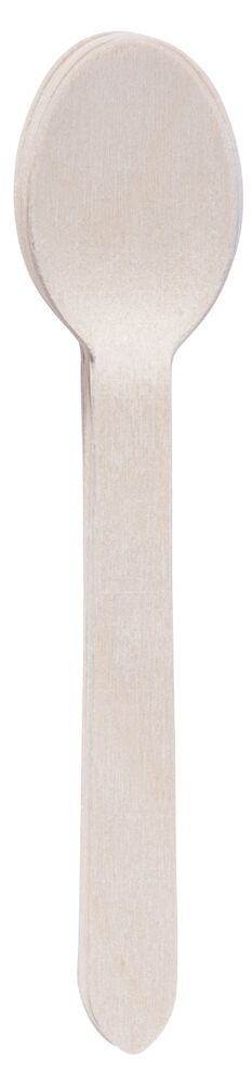 Puinen kauha, jossa on sileä ja luonnollinen pinta.